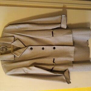 Koret Black And White Houndstooth Blazer and Skirt Set